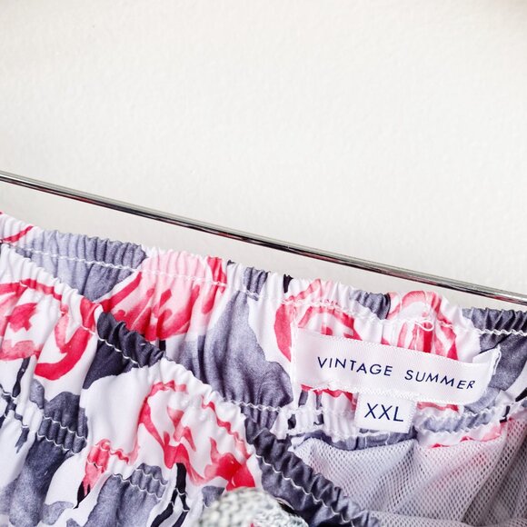 Vintage Summer Flamingo Mens Swim Shorts Size XXL - Picture 3 of 5